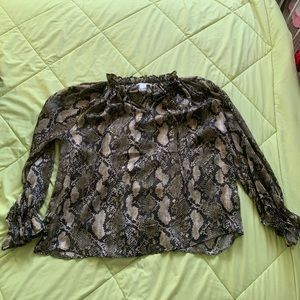 Snake print dress shirt